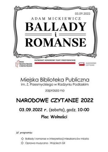 Narodowe Czytanie 2022 w Powiecie Radzyńskim